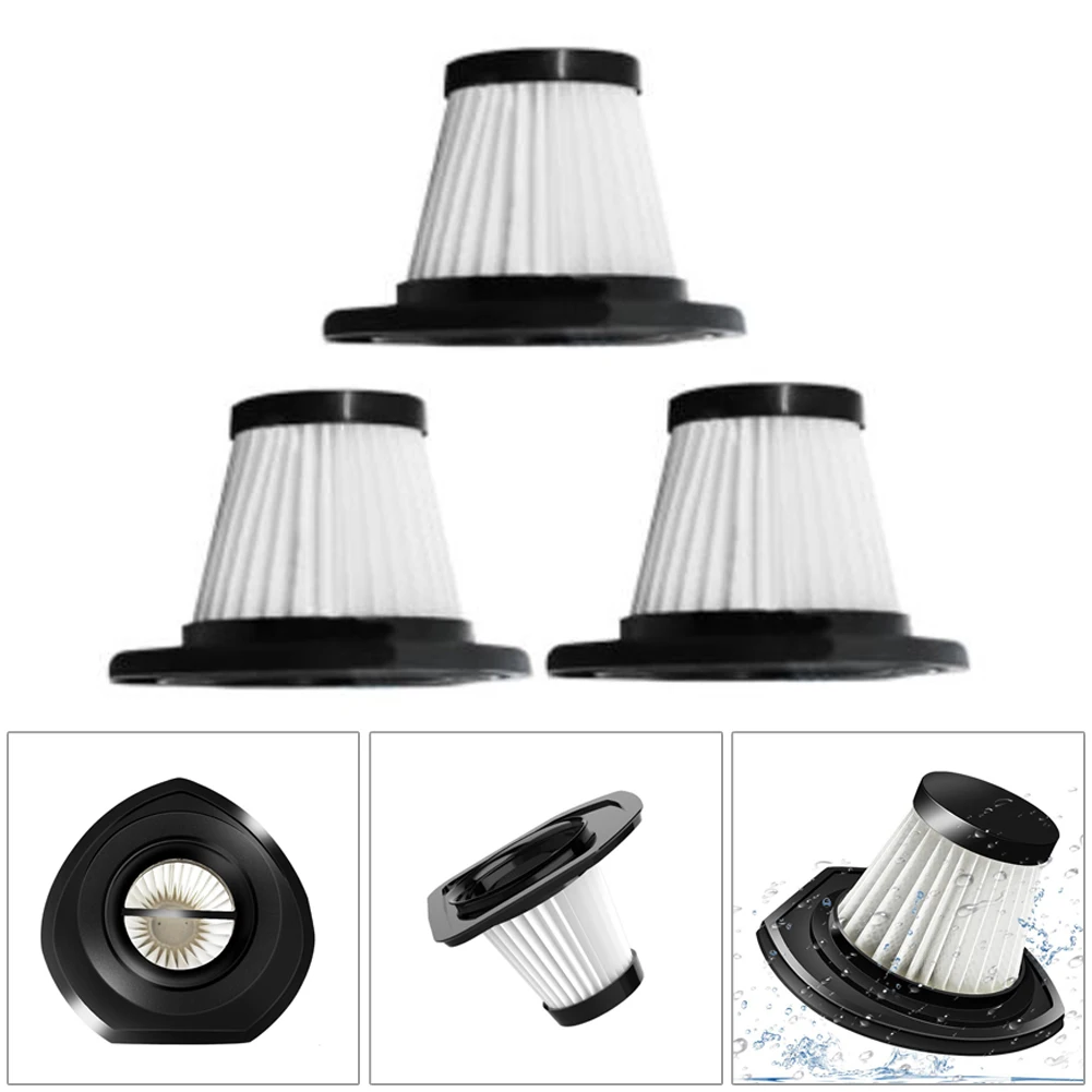 3pcs Filter Replacement For R-6053 Handheld Car Cordless Vacuum Cleaner Filter Element Household Cleaning Attachment