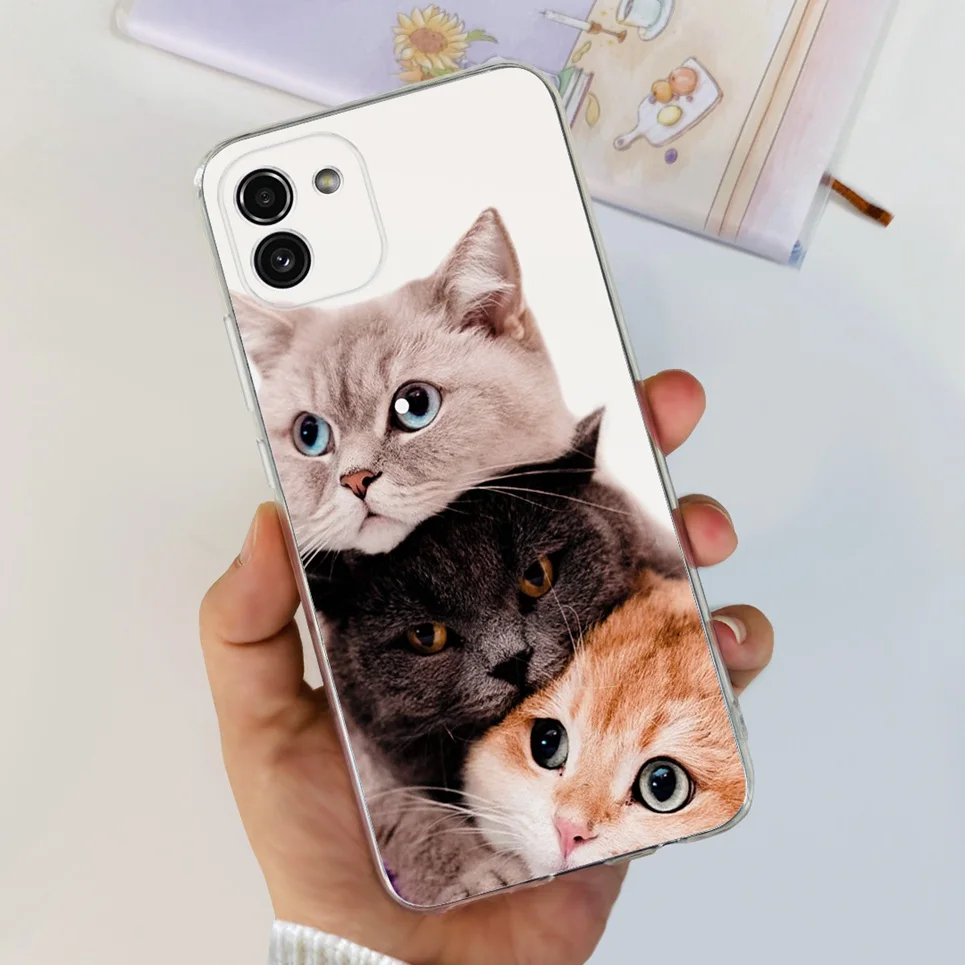 For Cover Samsung Galaxy A03 Core Case A032F Soft Silicone Cute Painted Cases For Samsung A 03 A03S A03 Core A035F Fundas Bumper