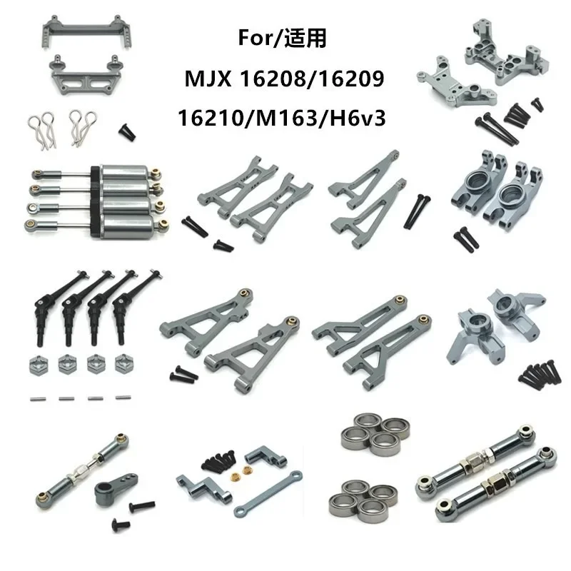 Usado para mjx 1/16 16208 16209 16210 h6v3 m163 rc peças de carro kit de atualização de metal