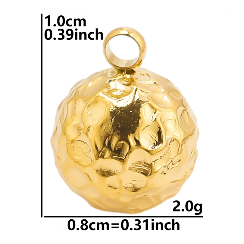 5pcs/Lot Three-Dimensional Ball Charm Pendants For Jewelry Making Supplies Metal Soccer Stainless Steel Charm DIY Accessories