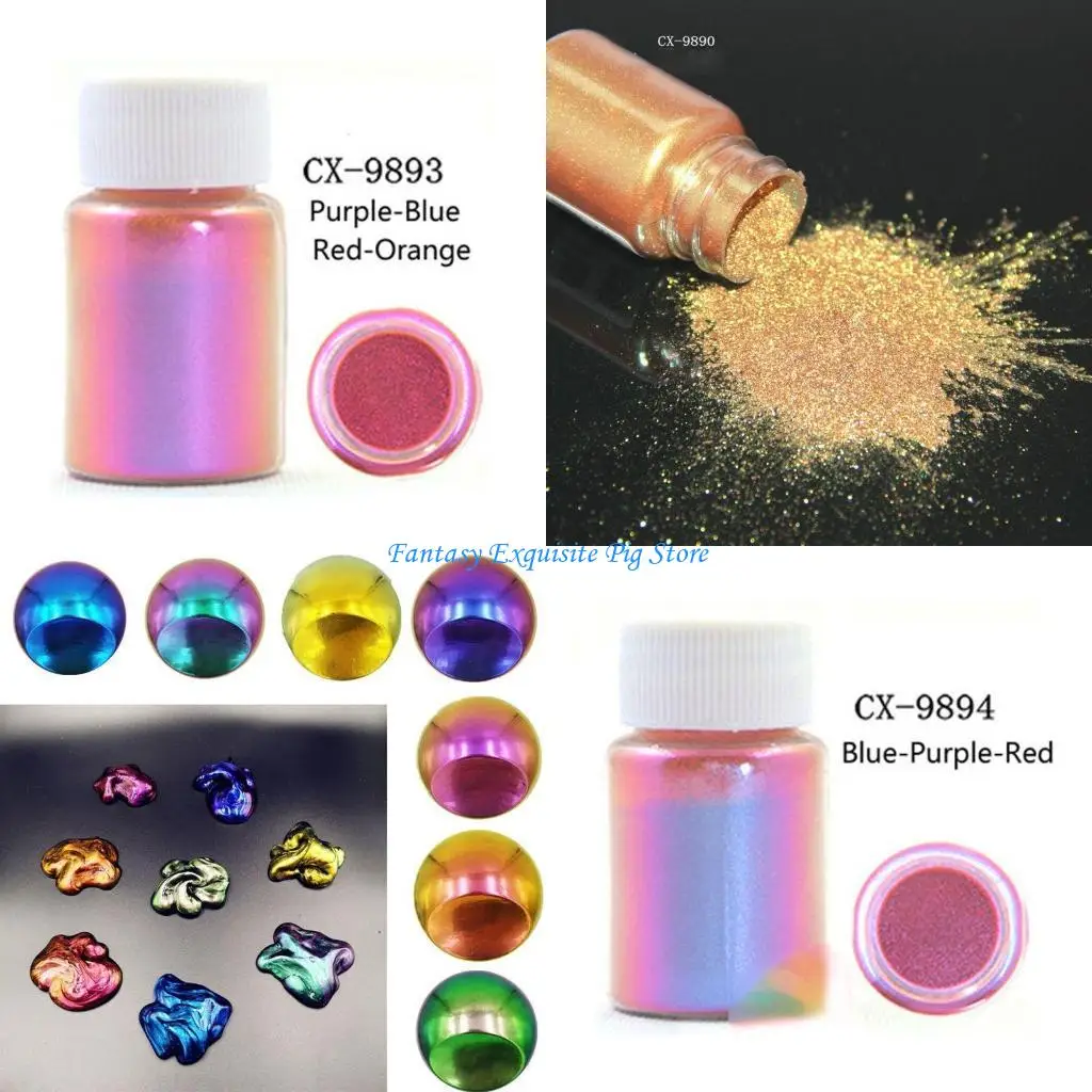 

8 Colors Pearl Powder Epoxy Resin Dye Pearl Pigment Natural Mica Mineral Powder
