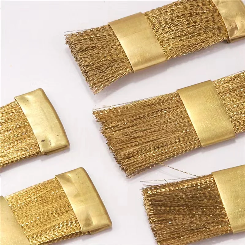 50pcs Dental Lab Cleaning Tool Brass Copper Wire Brush Efficient Cleaner for Dental Burs Oral Surgical Instrument Maintenance