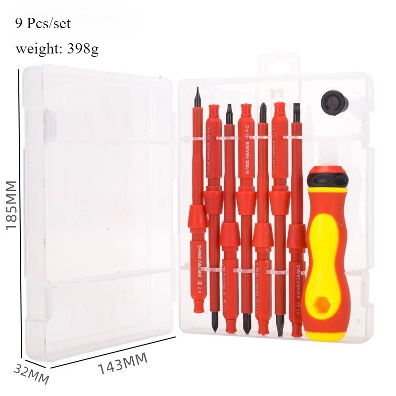 Multi-Size Screwdriver Bit Kit (3/5/8/9PCS) - Slotted/Cross Magnetic Bits PH1/PH2 for Electricians, Electronics & Home Maintenan image 6