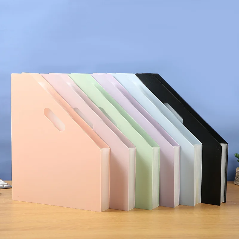 13 Layer A4 File Tray Macaron Color File Folder Classification Retractable Organ Expanding Package Large Capacity Desk Organizer