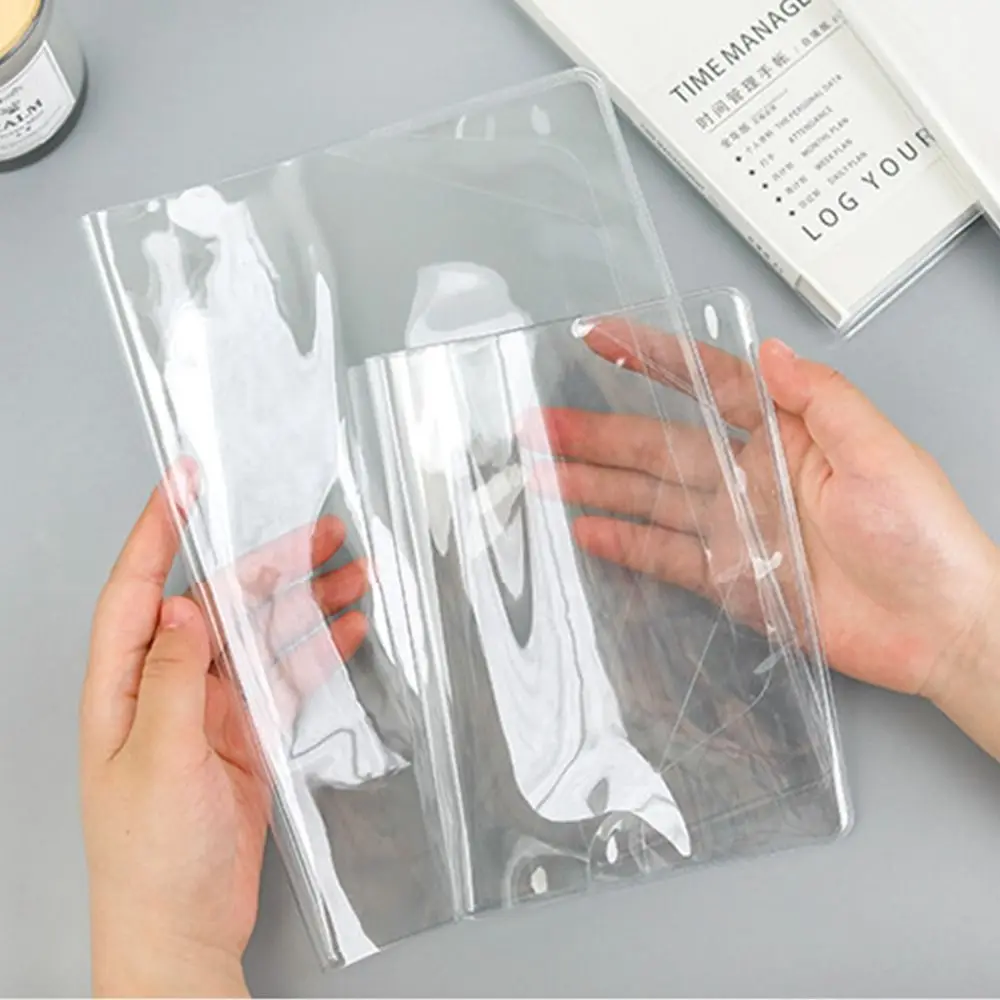 Durable A5/A6 Notebook Protective Sleeve PVC Waterproof Scrapbooking Cover Transparent Book Cover Diary