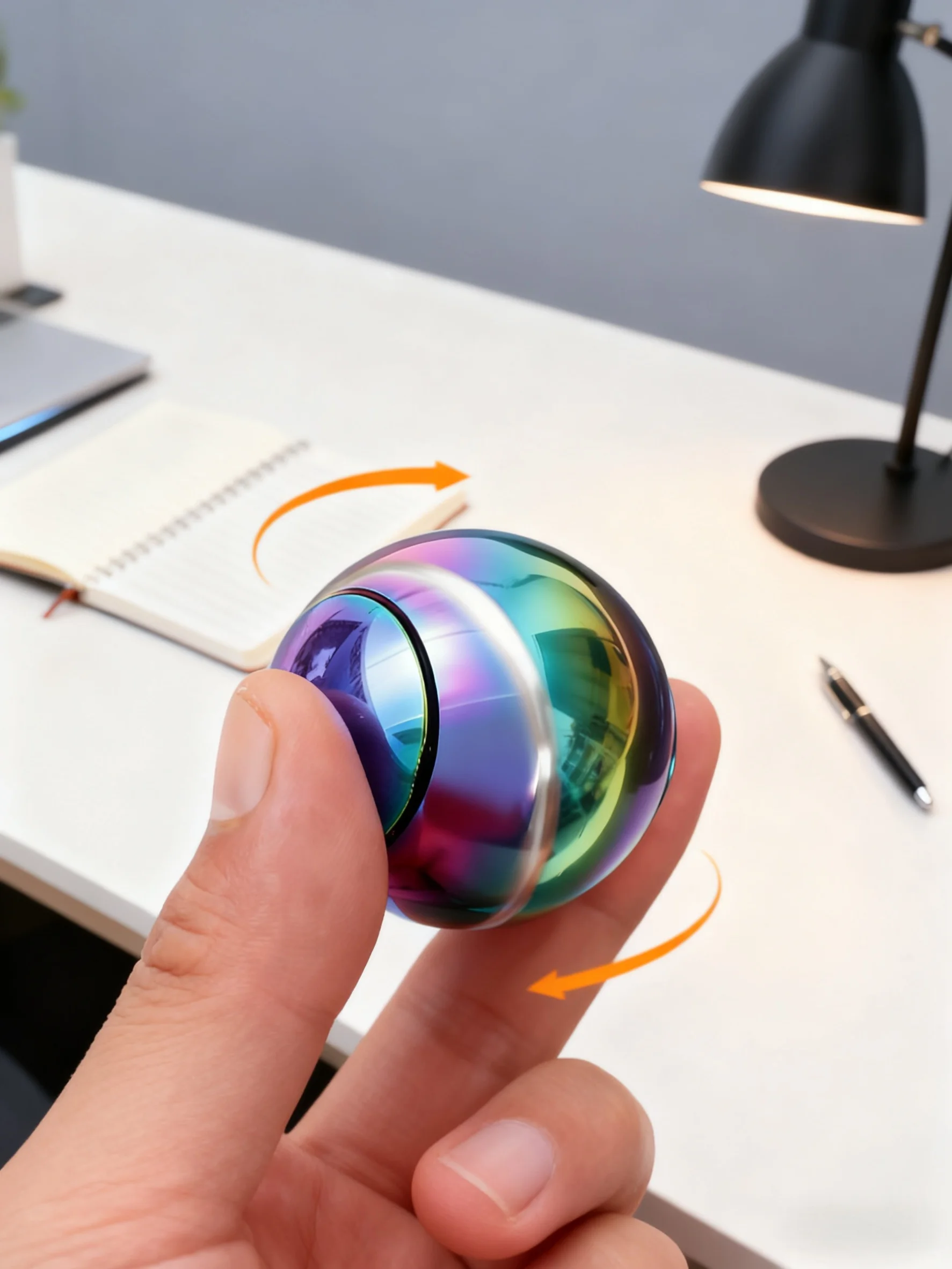 Rotating Ball Fingertip Gyroscope, Multi-Color High-Speed Dual Bearing Rotation, Micro Creativity Desktop, Cool Skills
