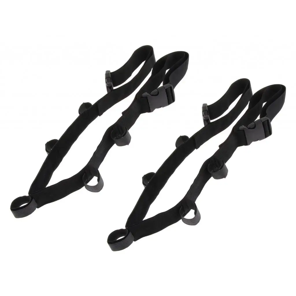 Car Fishing Rod Storage Nylon Fastener Rack Portable Rod Stand with Tie for Fishing Trip Transport