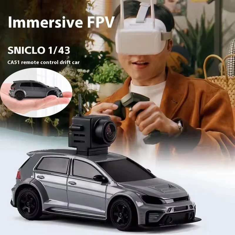 2025 New SNICLO CA51 1/43 FPV 4WD First Person View RC Car 2.4GHz High Speed Control with Camera Racing Toy for Kids Gifts