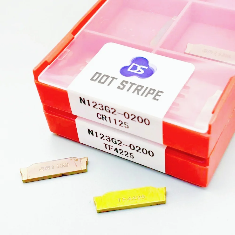 

10PCS N123G2 0200 0300 0400 TF4225 CR1125 Carbide Inserts 2/3/4mm Parting Grooving Tools for Steel Stainless Steel CNC Lathe