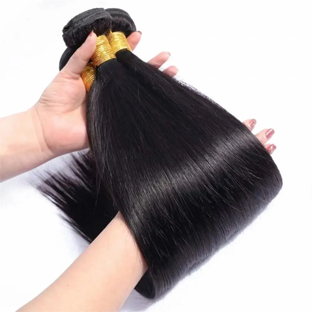 Knochenglattes Haarbündel 12A Brasilianischer Großhandel Günstige natürliche Farbe 100 % reines Echthaar Extensions 40 Zoll für schwarze Frauen