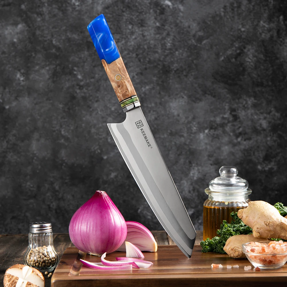 

KEEMAKE 8-дюймовый японский нож Кирицуке Extra Sharp VG10 Дамасская сталь Нож для резки шеф-повара Нож для нарезки овощей и мяса