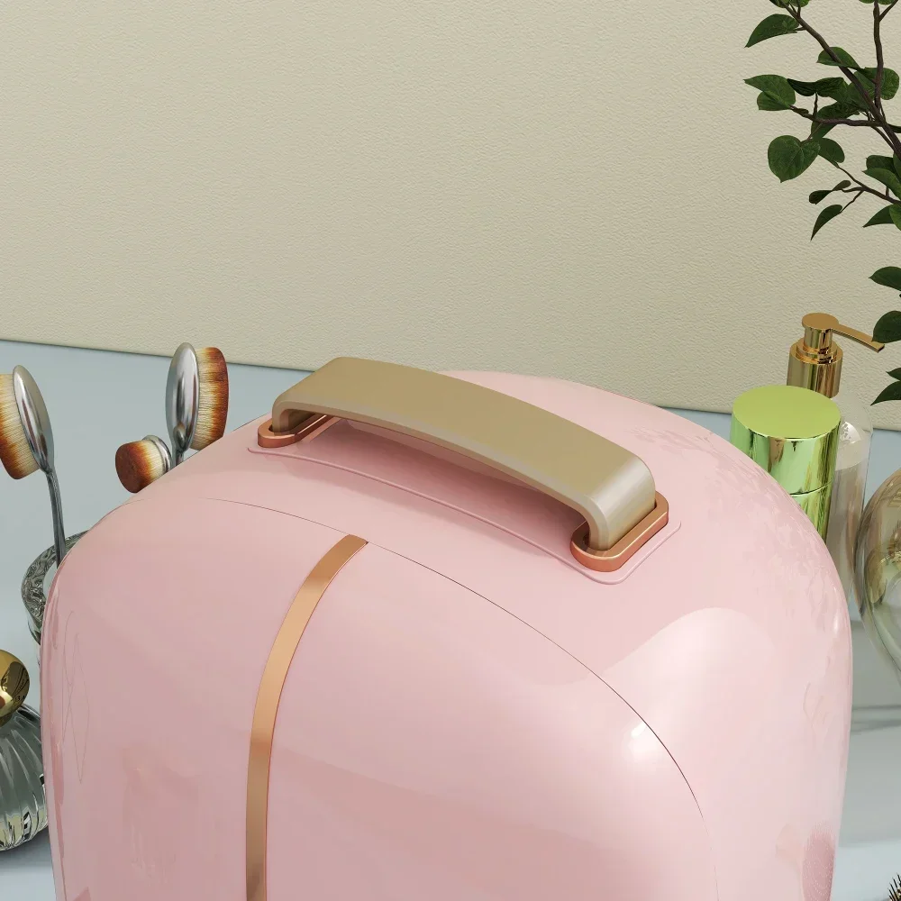 Frigo portatile per la cura della pelle con display a LED Mini frigorifero da 12 litri per cosmetici per trucco Piccolo frigorifero per desktop da ufficio domestico