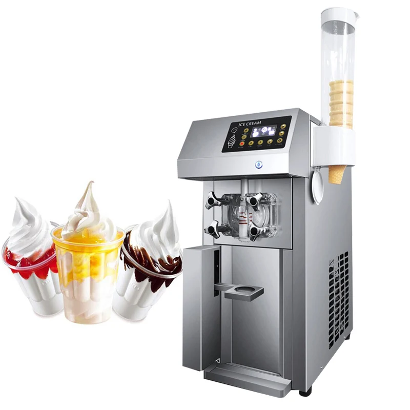 Commercial Single Heads Ice Cream Machine 220V/110V Mini One Flavour Soft Ice Cream Machine