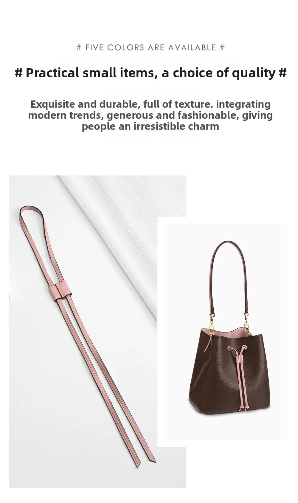 Bag Straps Drawstring For Lv Bucket Bag Replacement Tension Cords Bags Shoulder Slide Lock Buckle Bag Replacement Accessories