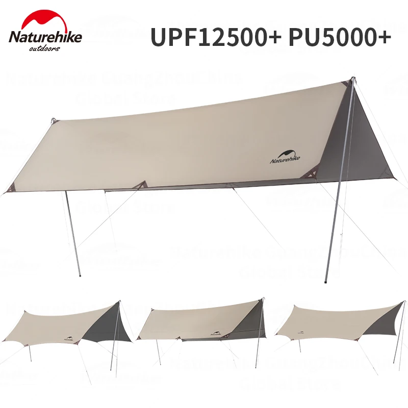 Naturehike Sun Shelter UPF12500+ UV Waterproof PU5000+ for Camping Outdoor Picnic 35㎡ Sunshade Large Space Vinyl Tarp Canopy