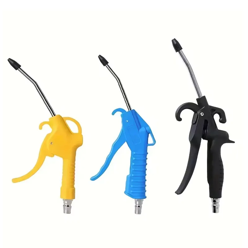Air Blow Gun, High Flow Air Blower Gun for Compressor with Angled Bent Nozzle, Short Style Air Dust Collector Pneumatic Tool
