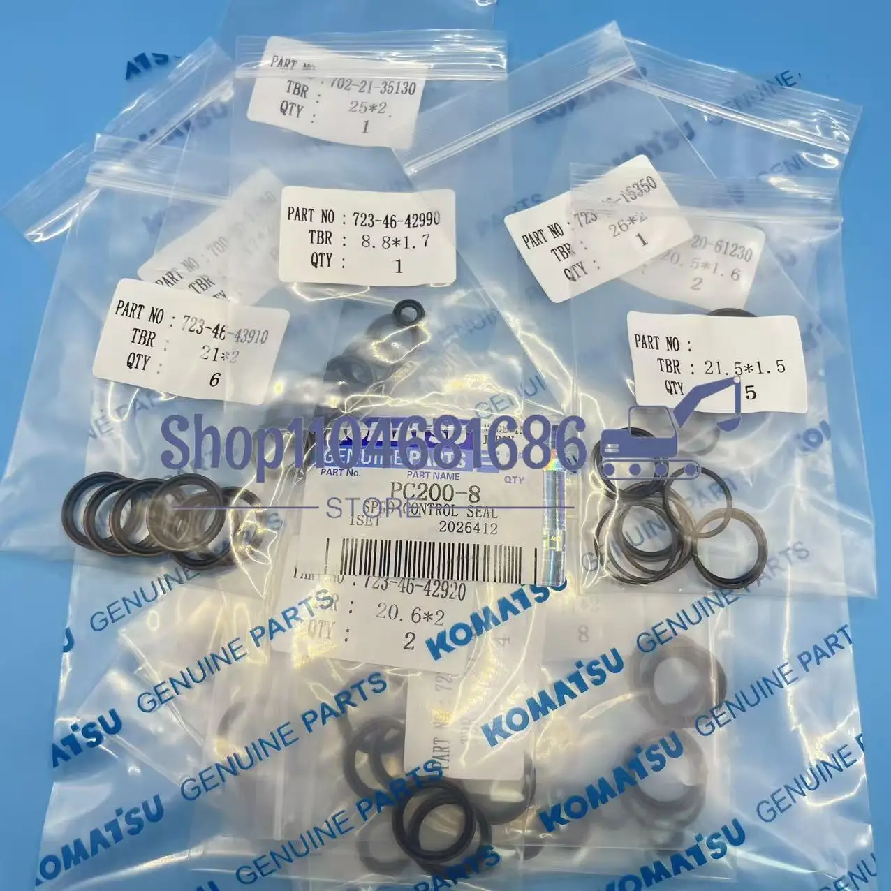 

High Quality PC200-8 SPGO Control Valve Seal Kit for Excavator PC200-8 Spgo Control Seal Kit