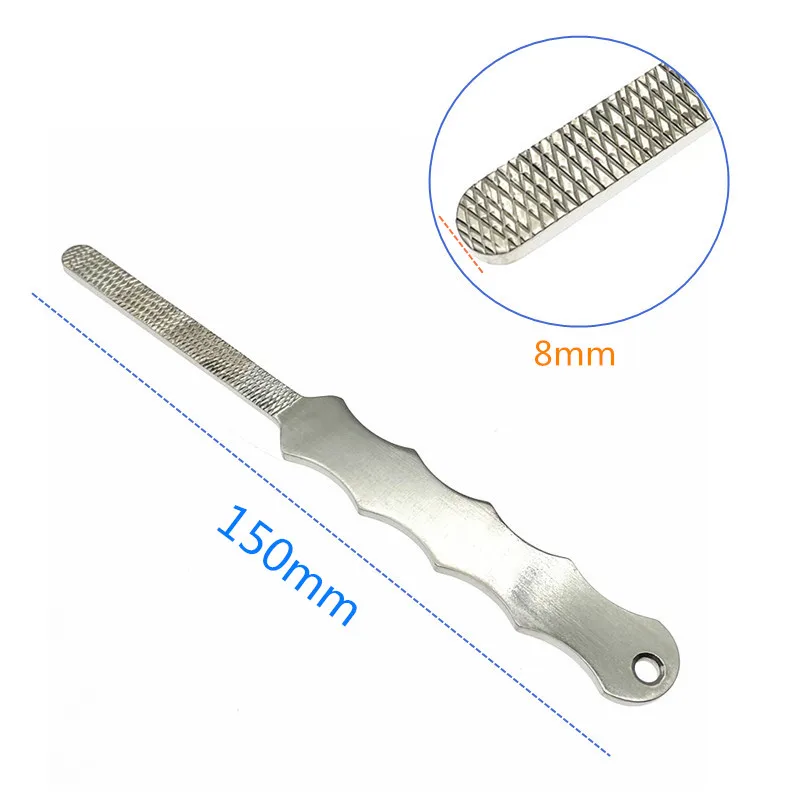 Stainless Steel Flat Bone Lima Veterinary Orthopedic Instrument Pet Animal Surgical Bone File for Veterinary Clinic Use