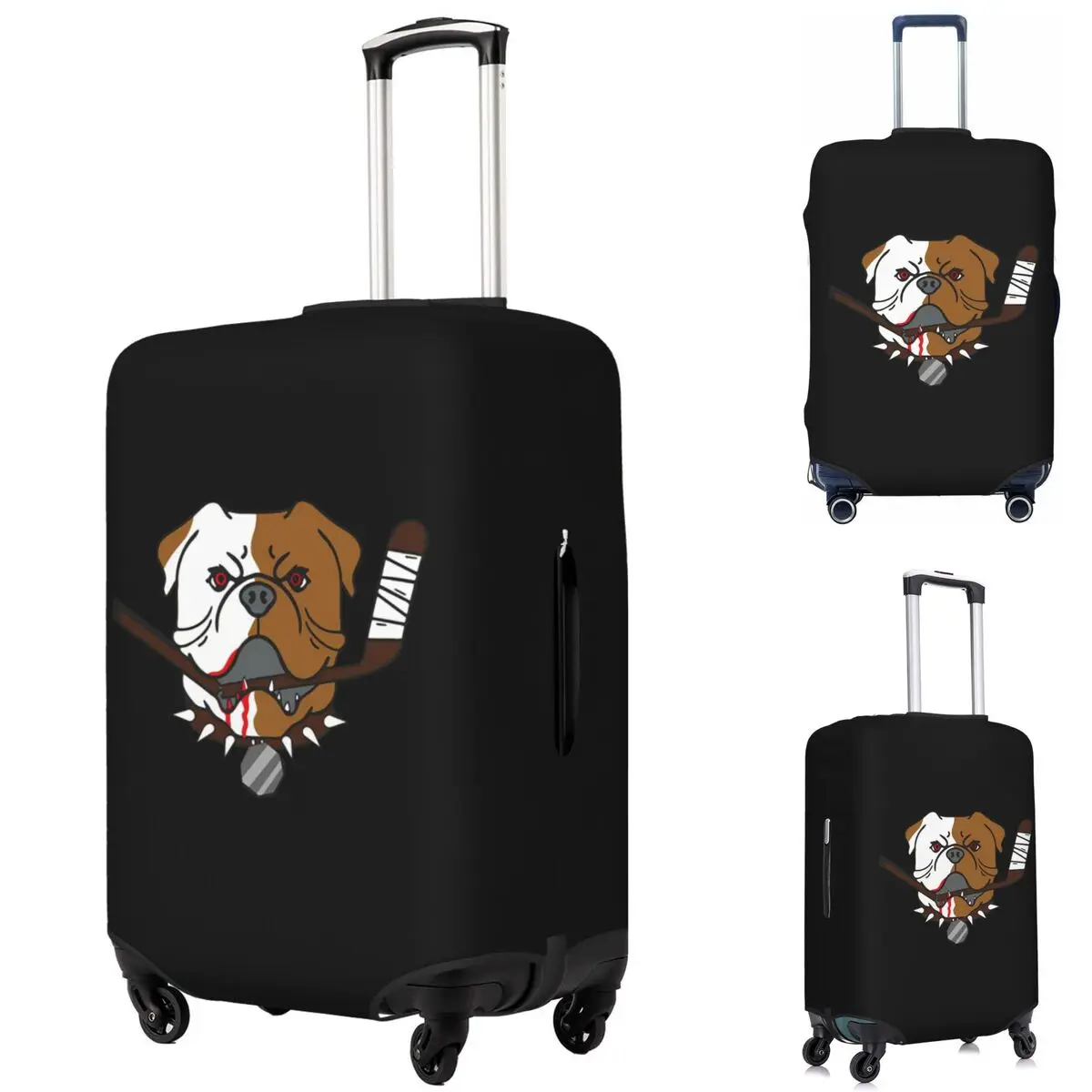 

Shoresy Sudbury Bulldogs Logo Suitcase Cover Protection Elastic Trip Luggage Protector Covers for 18-32 Inch
