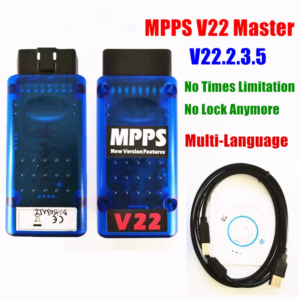 

Newest MPPS V22 Programming Tool ECU Chip Tuning Tool Diagnostic Tool MPPS V22 For EDC15 EDC16 EDC17 Multi-Language