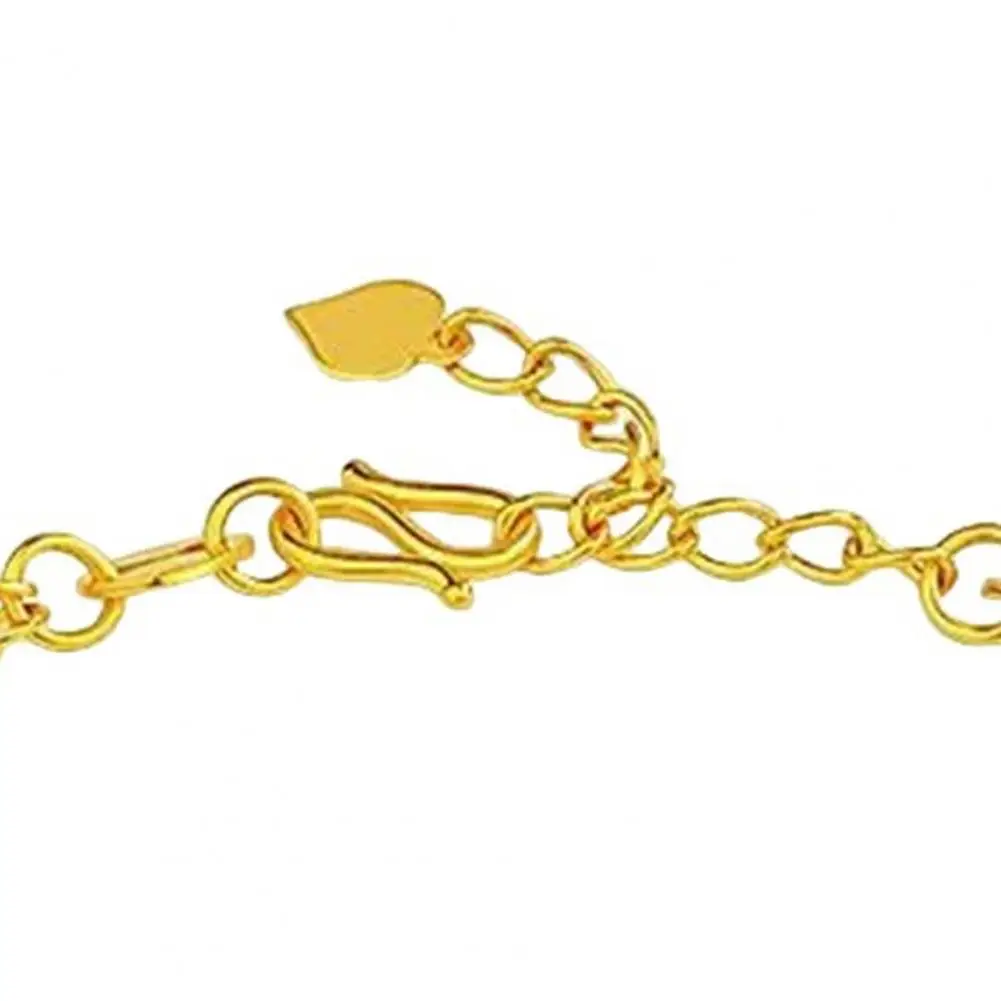 Women Bracelet Hollow Out Adjustable Length Retro Style Silver Plated Anti-rust Prom Daily Dating Wrist Chain Lady Jewelry Gift