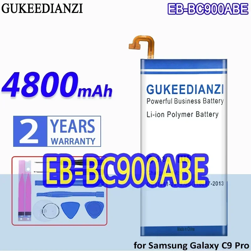 High Capacity GUKEEDIANZI Battery EB-BC900ABE EBBC900ABE 4800mAh for Samsung Galaxy C9Pro C9 Pro Duos SM-C9000 SM-C9008 SM-C900F