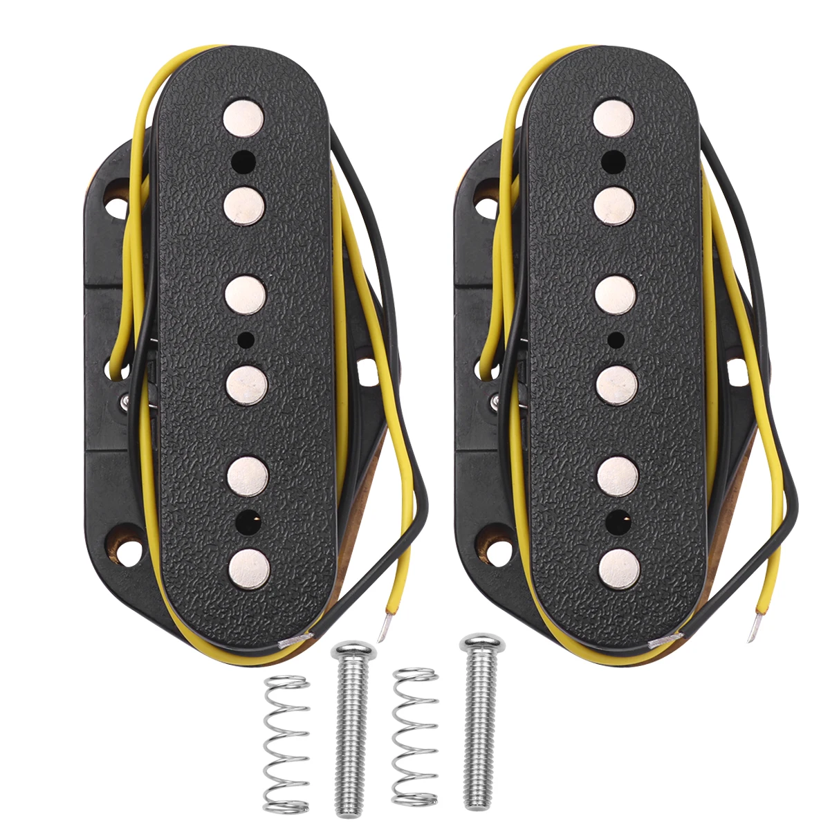 

2 Pcs Double Coil Pickup for Electric Guitar High Output Sound Replacement Sturdy Guitar Accessories Black Screws
