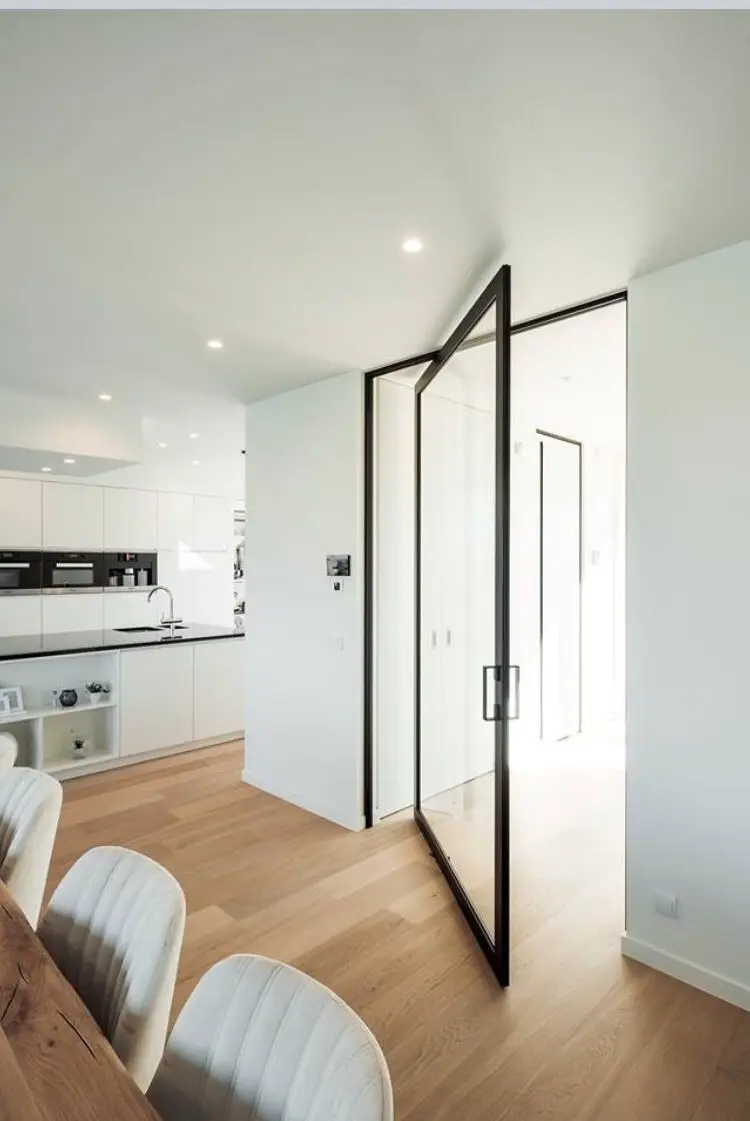 

Sleek Frameless Pivot Door Tempered Glass Sound Insulation Waterproof Contemporary Design Pivot Glass Doors Durable Sturdy