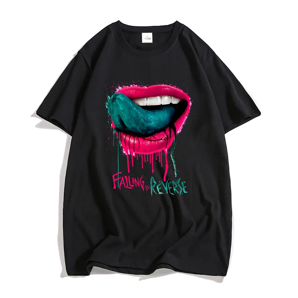 Falling in Reverse T-shirts Rock Band Graphic Printing Tee-shirt Streetwear Hip Hop Style Summer Tshirts Cotton Men/Women Tees