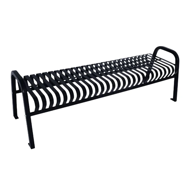 

Patio Outdoor Metal Chair Cafe Garden Outside Furniture Color Leisure Patio Balcony Dining Steel Bench With Armrest