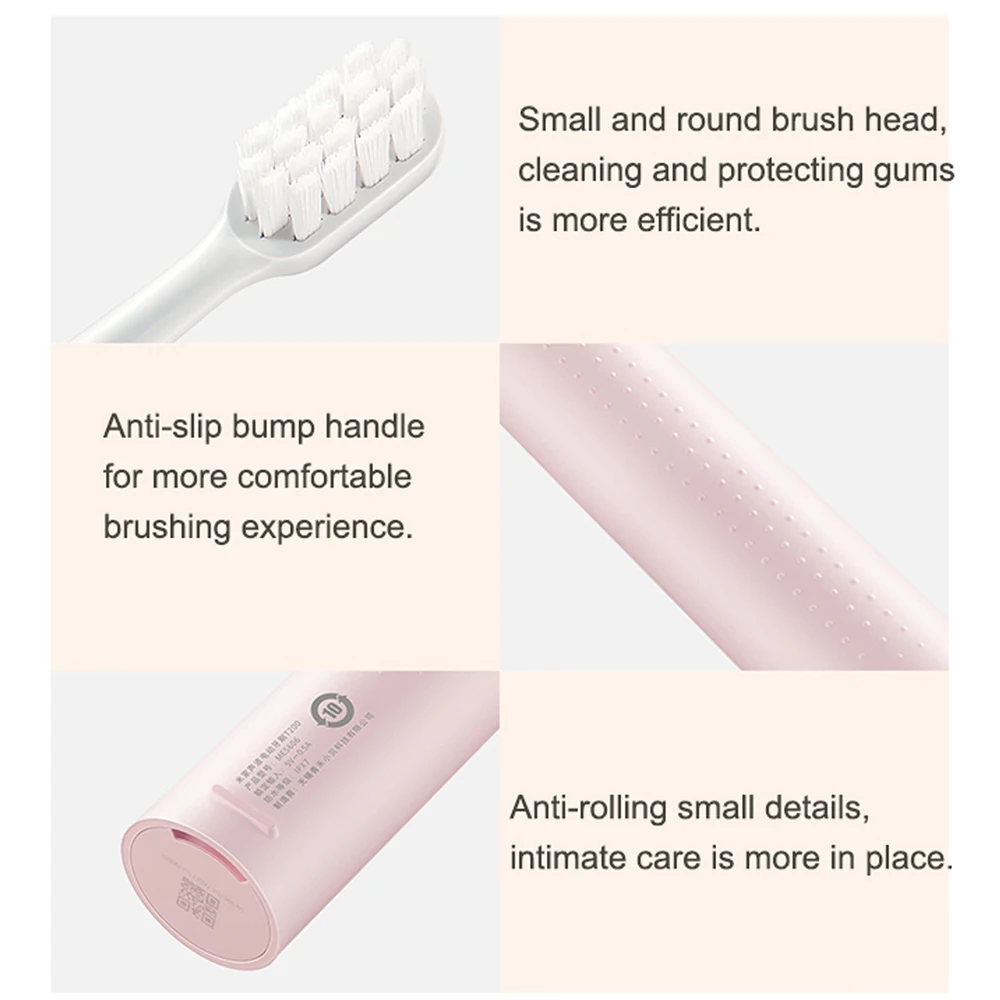 Xiaomi Mijia T200/T200C Sonic Electric Toothbrush Adult Ultrasonic Automatic Toothbrush USB Rechargeable IPX7 Waterproof