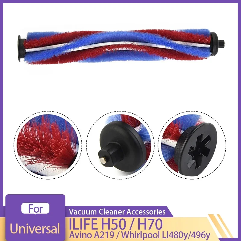 Роликовая щетка для робота-пылесоса Avino A219 Whirlpool LI480y 496y ILIFE H50 H70, мягкая бархатная щетка, запасные части, инструмент