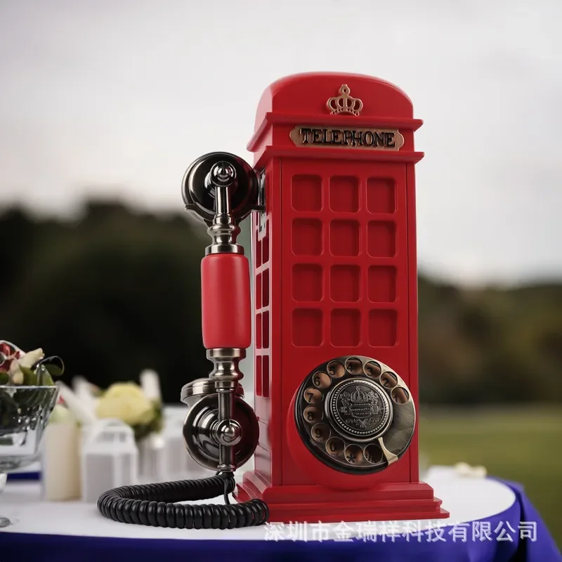 Vintage Retro Wired Landline Telephone Classic Antique Style Fixed Phone For Home Office Wedding Decoration Gift Wholesale