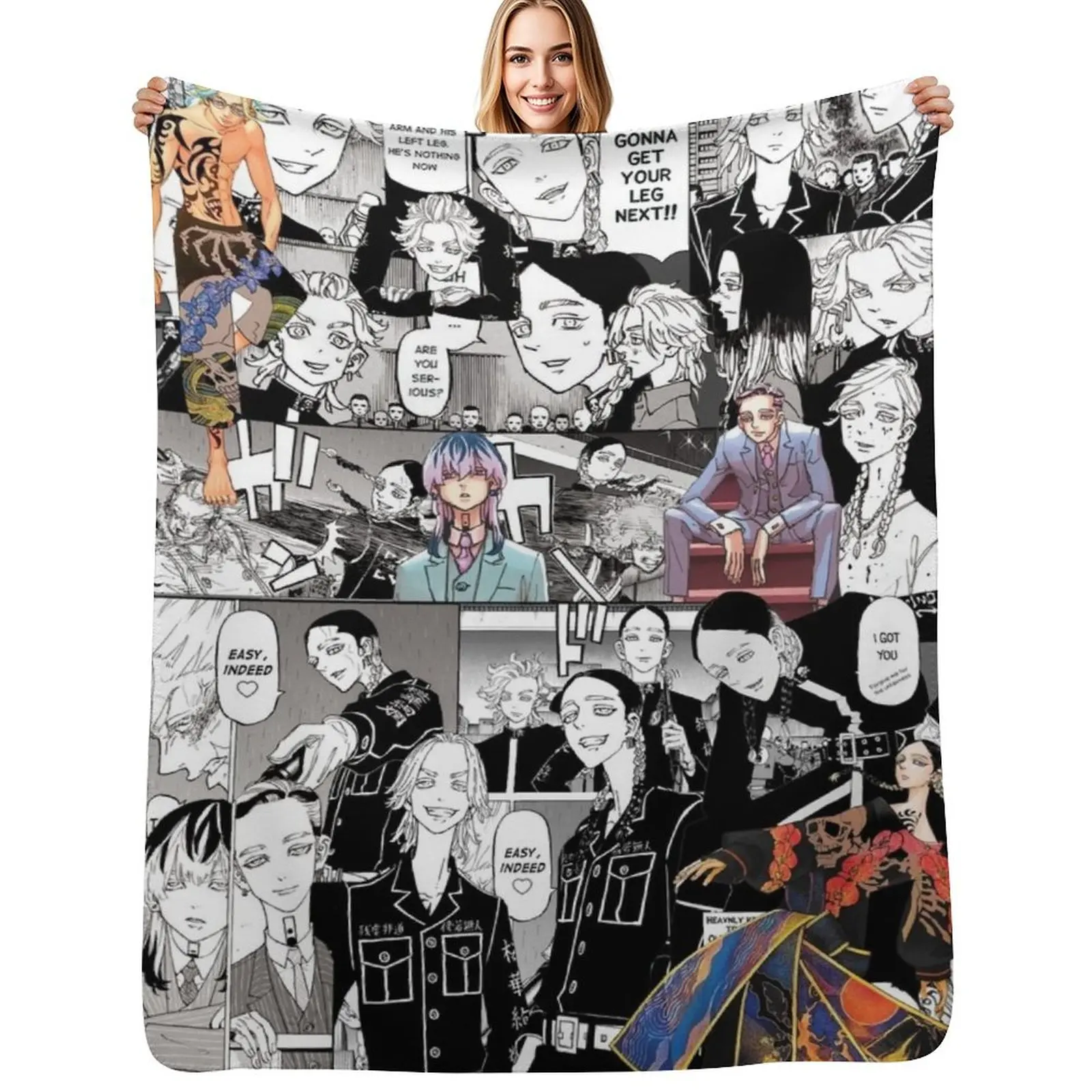 

Haitani Brothers (Rindou & Ran) Manga Collage TR Throw Blanket Flannel Blankets For Baby Custom Giant Sofa Blankets