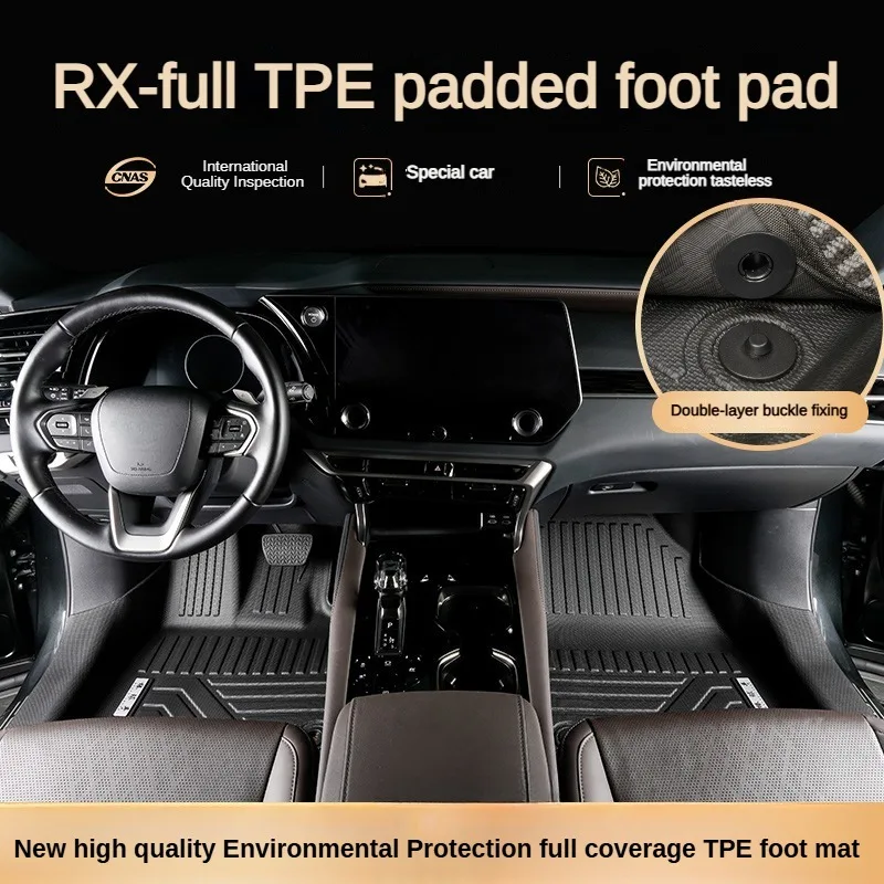 TPE Floor Mats For Lexus RX270 300 350 340h 450h 500h LHD ICEV Full Coverage Waterproof Surround Threshold Accessories