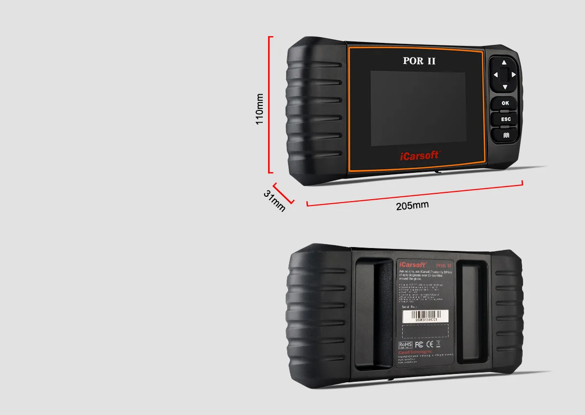 Icarsoft por II เครื่องมือวินิจฉัย OBD2 DIY สำหรับรถยนต์พอร์ชไซแอนน์เครื่องยนต์ ESP รีเซ็ตน้ำมัน DPF ABS epb ซอฟต์แวร์ฟรี