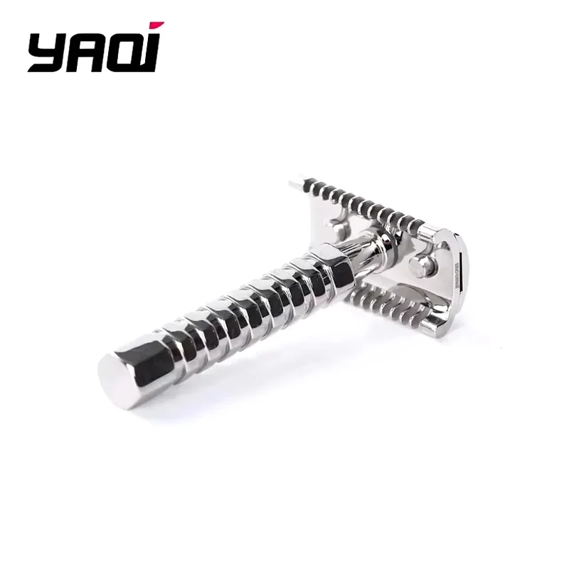 YAQI Duomo Stainless Steel Safety Razor Comfortable Shaving Beard Shaver Wet Shave Tools Best Gift for Men Mens Grooming Tools