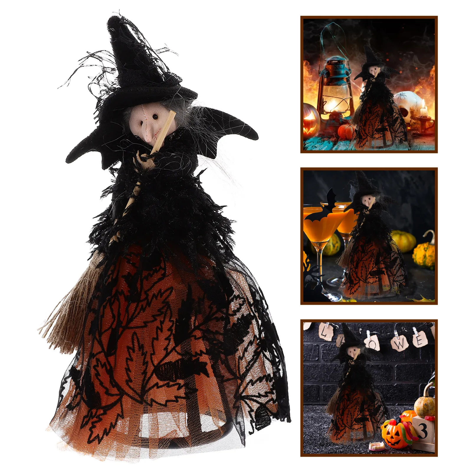 

Halloween Witch Decor Table Centerpiece Creative Cloth Witch Ornament for Party Festival Supplies Halloween Home Decor Bedroom