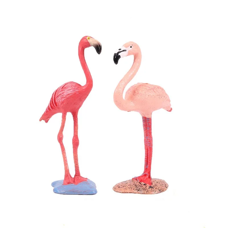 Simulated Animal And Bird Models Toys Flamingo Solid Models Ins Cake Decorative Decorations