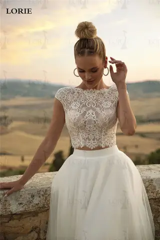 10 best sales lantliga västerländska bröllopsklänningar - №10