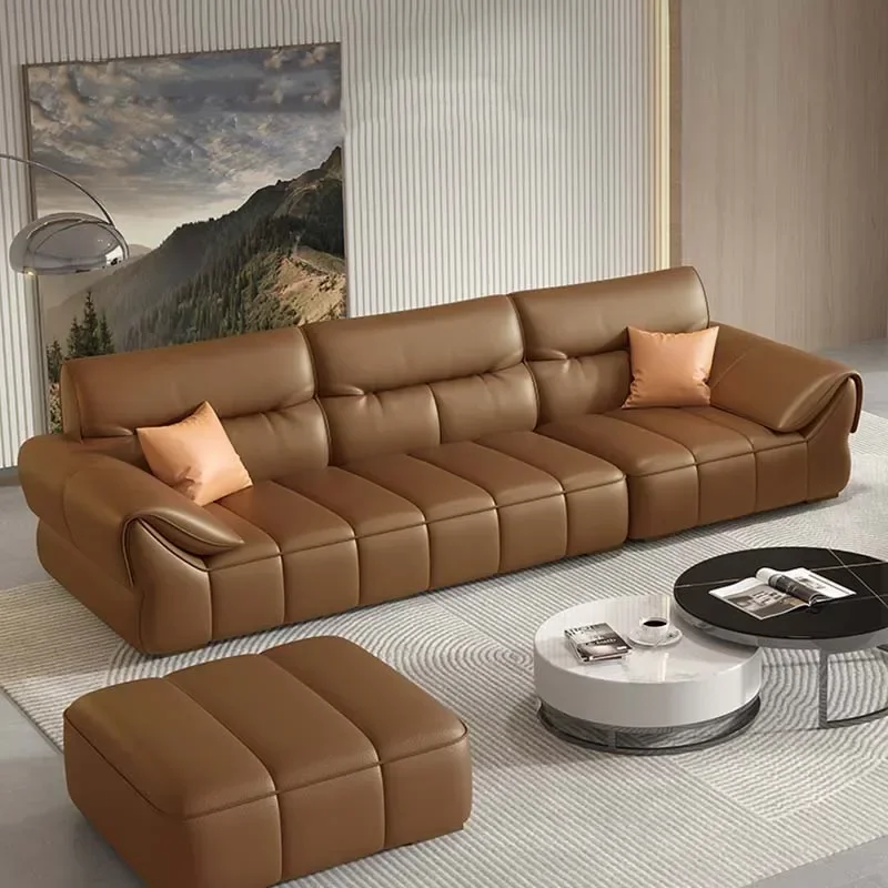 

Luxury Living Room Sofas Genuine Leather Modern Elegant Sofas Nordic Lounge Salon Canape De Luxe Moderne Home Furniture