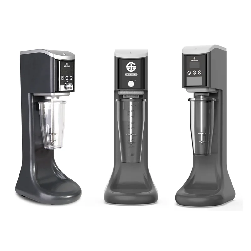 Single Head Automatic Induction Milkshake Machine For Milk Tea Shops Stainless Steel Container For Soft Drink Mixing