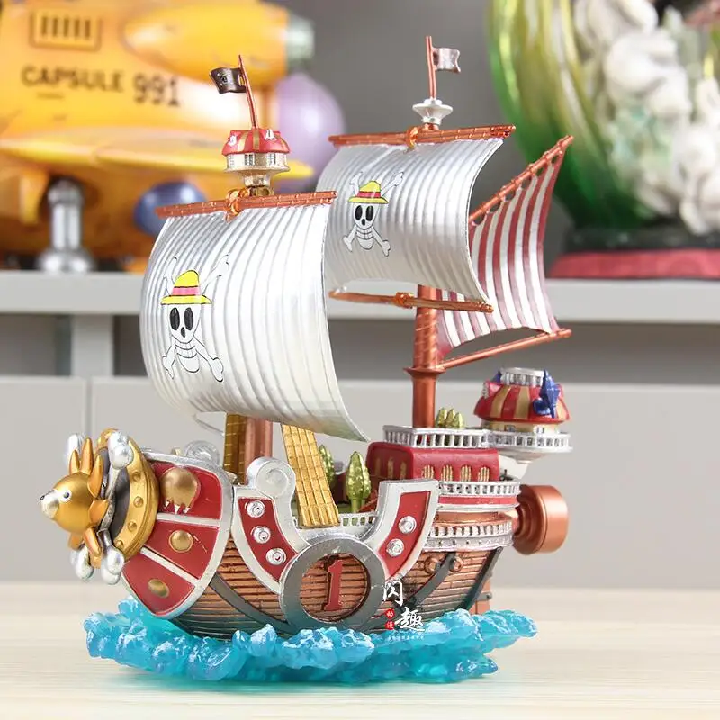 

Thousand Sunny 20th One Piece Anniversary Anime Ship Figure Model Statue Boys Collection Desktop Doll Decoration Ornament Toys