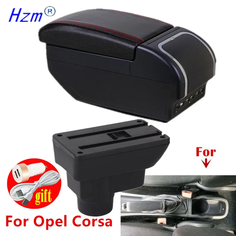 

For Opel Corsa Armrest Box for Opel Corsa D Car Armrest Backrest Interior Parts Storage Box Retrofit Parts Car Accessories