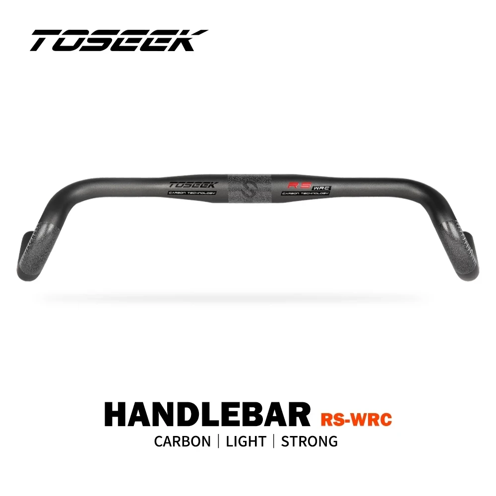 TOSEEK New Gravel Bike Handlebar Full Carbon Exotropism Handle Bar 31.8mm Cyclocross Road Bike Handlebars 400-440mm Matte Black