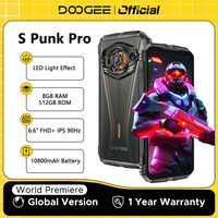 Global Version DOOGEE S Punk Pro Rugged Phone LED Light Effect 8GB RAM 512GB ROM 6.6” FHD+ 90Hz 10800mAh Battery Android 14 NFC