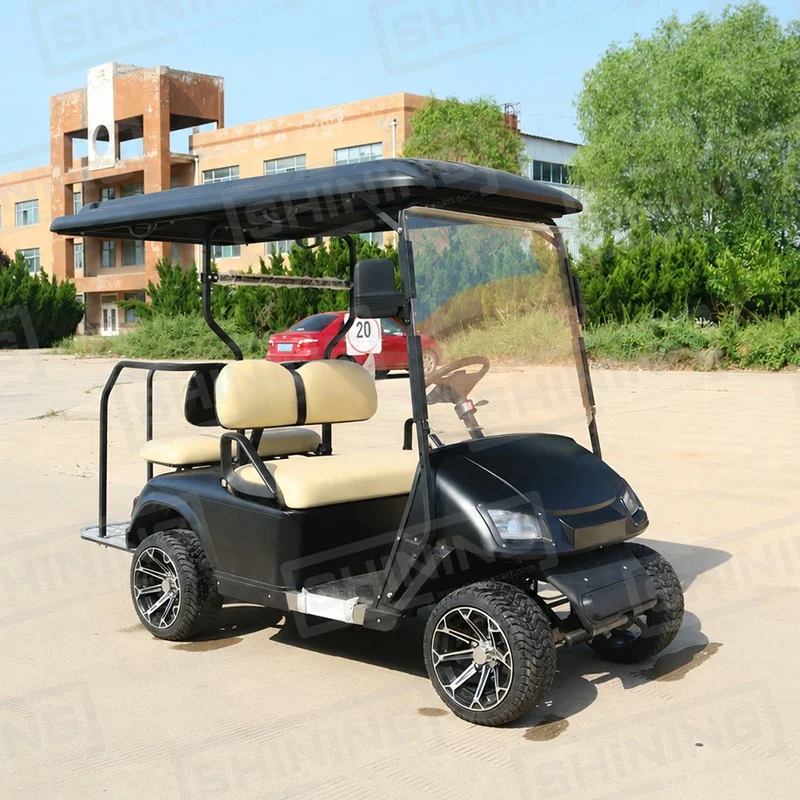 Shining 4 Seater Electric Golf Cart 72V Lithium Battery Off-Road Hunting Utility Golf Car