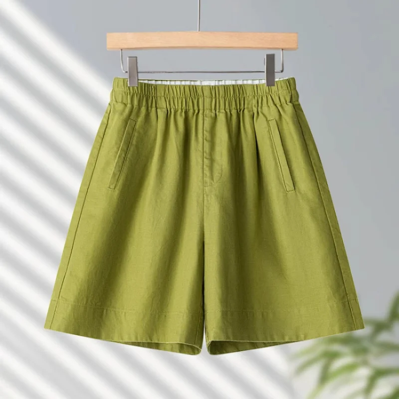 شورت كاجوال للنساء صيفي رقيق واسع الساق سروال مريح عصري متعدد الاستخدامات فضفاض مستقيم خمس نقاط #6