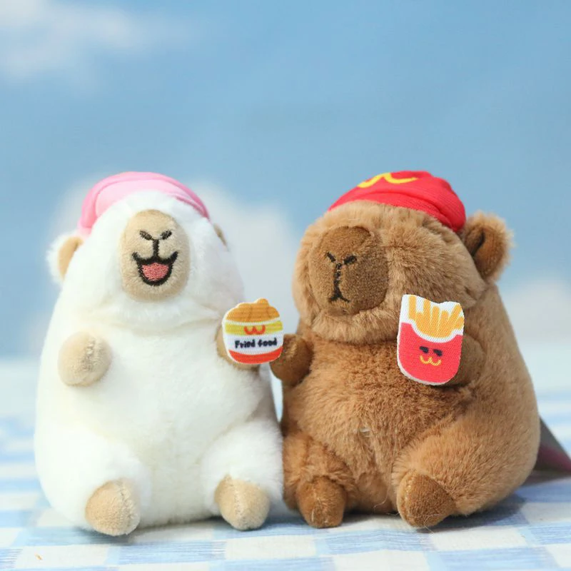 Cute Capibala Pendant Plush Capybara Stuff Toys Doll Keychain Kawaii Accessories Backpack Hanging Ornament Gifts For Children image 3