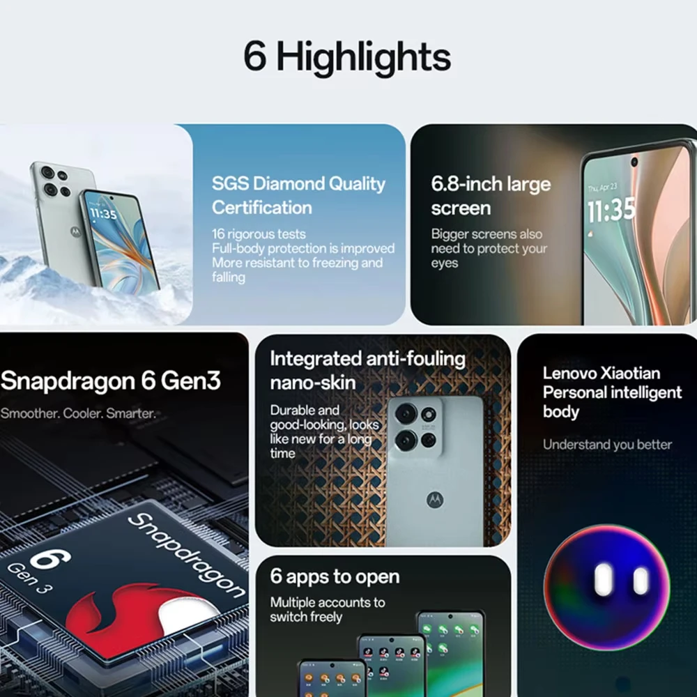 كاميرا Moto G75 5G الذكية مقاس 6.8 بوصة 120 هرتز Snapdragon6 Gen3 بقدرة 5000 مللي أمبير في الساعة وذاكرة قراءة فقط 50 ميجابكسل #2